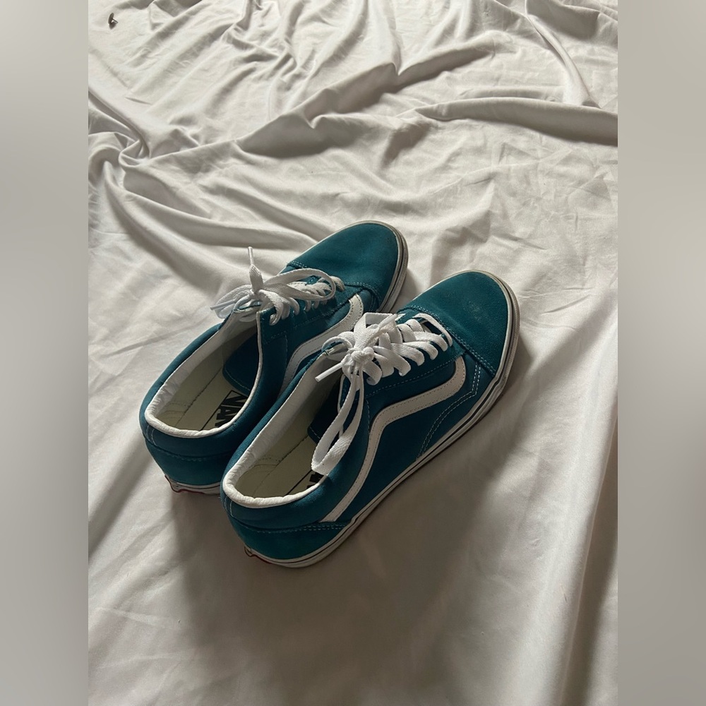 Vans Old Skool teal shoes